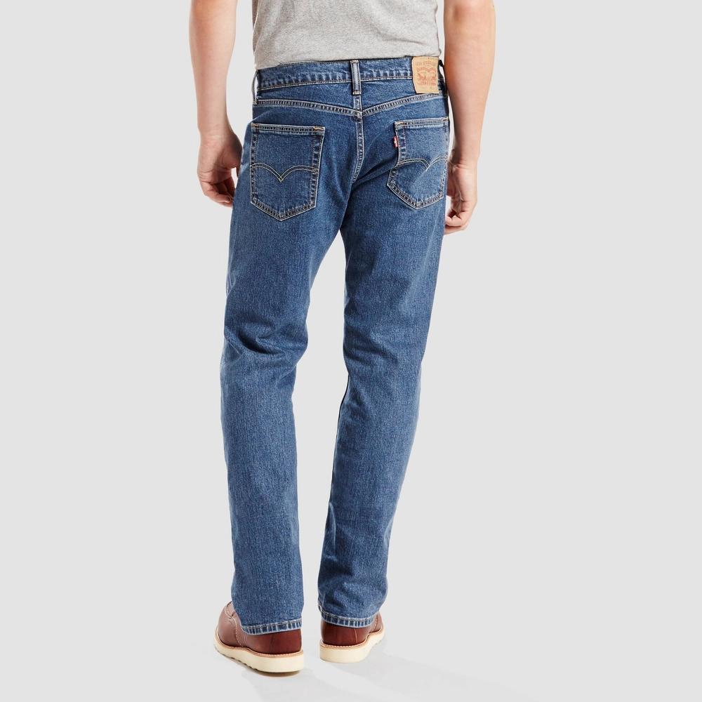 Levis Mens 505 Regular Fit Straight Jeans Denim 32x30 Product Image