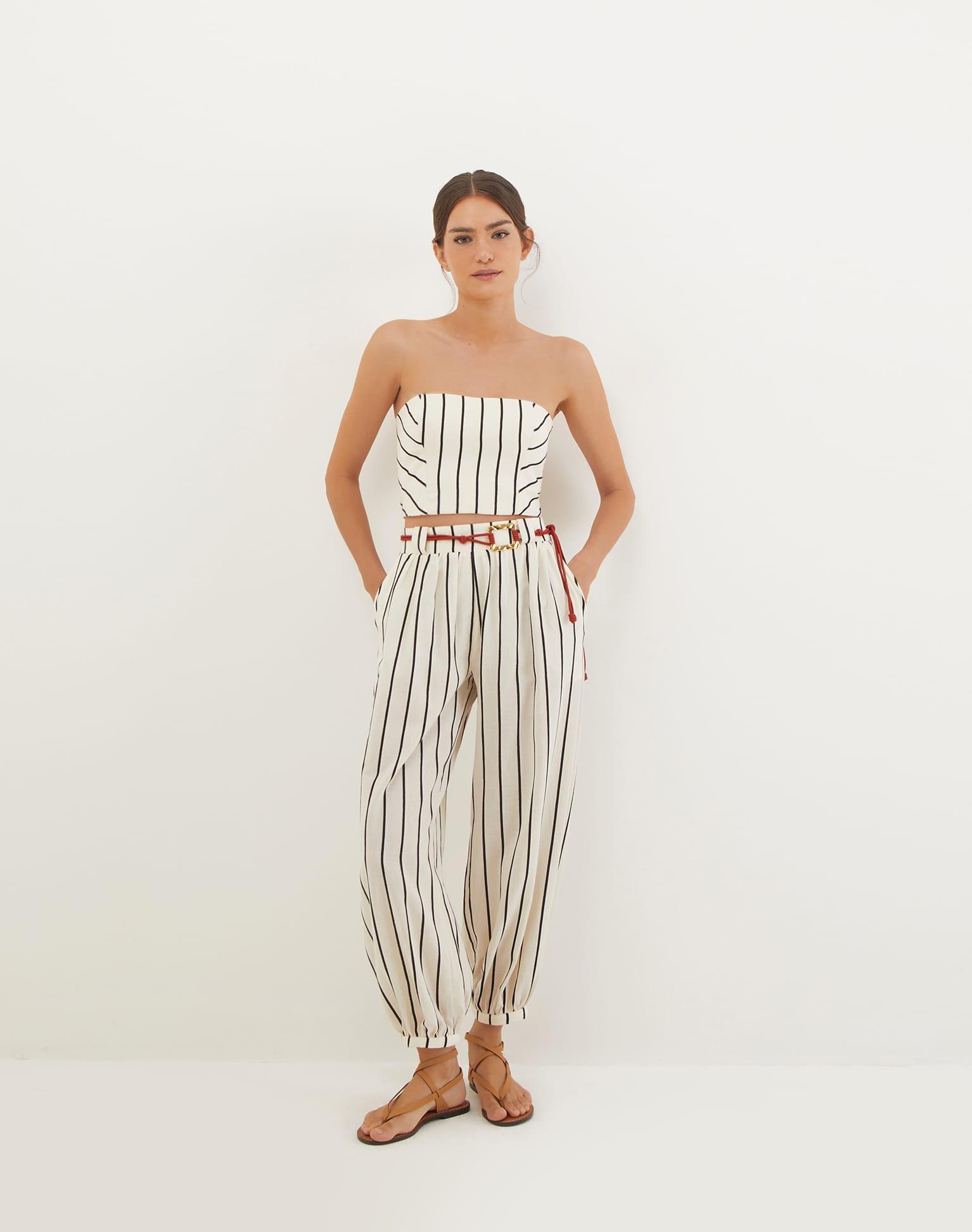 Dina Pegged Pants - Serpentine Product Image