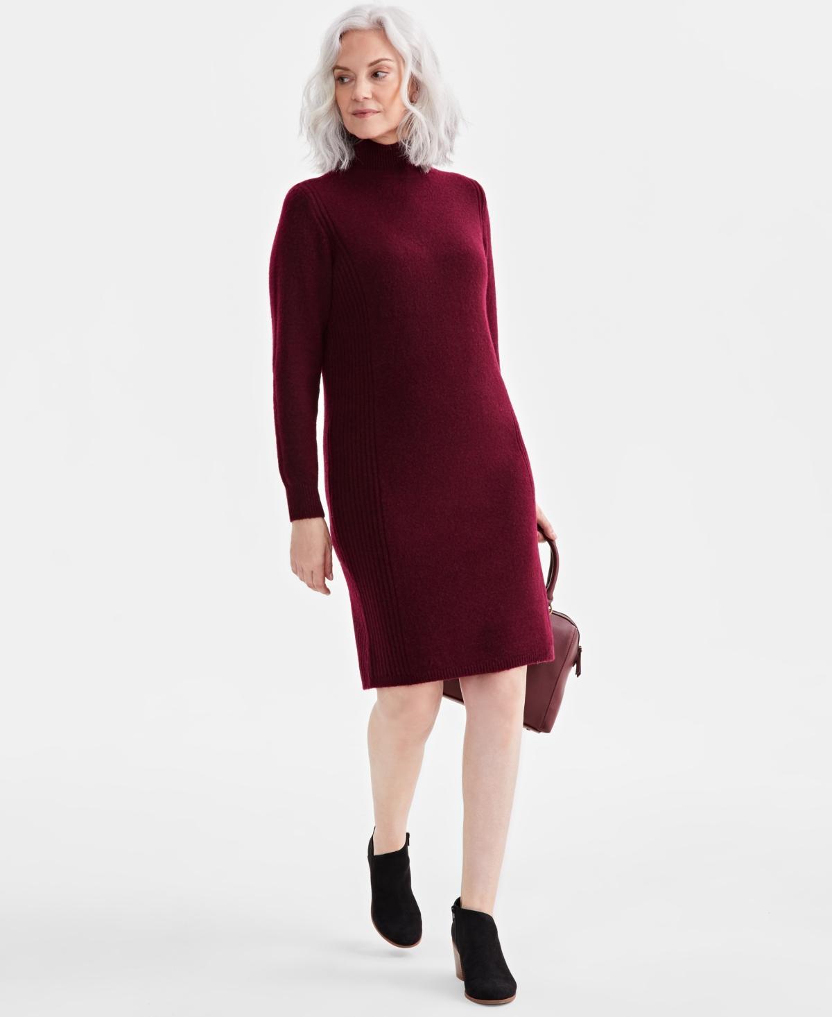 Style & Co Womens Mock-Neck Sweater Dress, Created for Macys Product Image