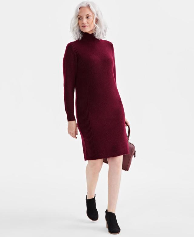 Style & Co Womens Mock-Neck Sweater Dress, Created for Macys Product Image