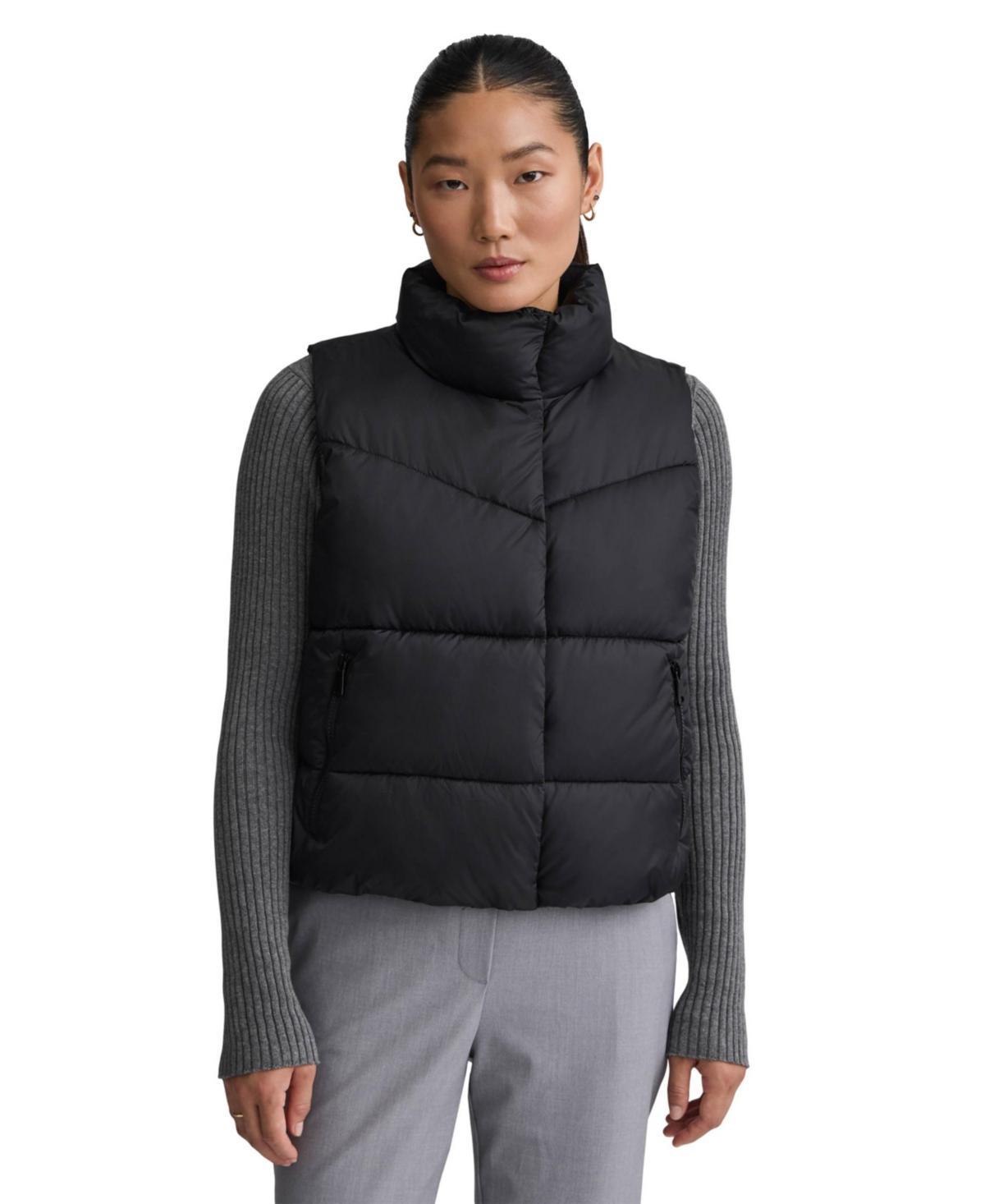 Nvlt Womens Cire Crop Padded Puffer Vest Product Image