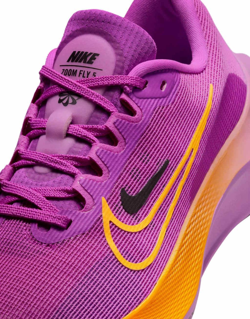 Nike Running Zoom Fly 5 sneakers in purple and orange Product Image