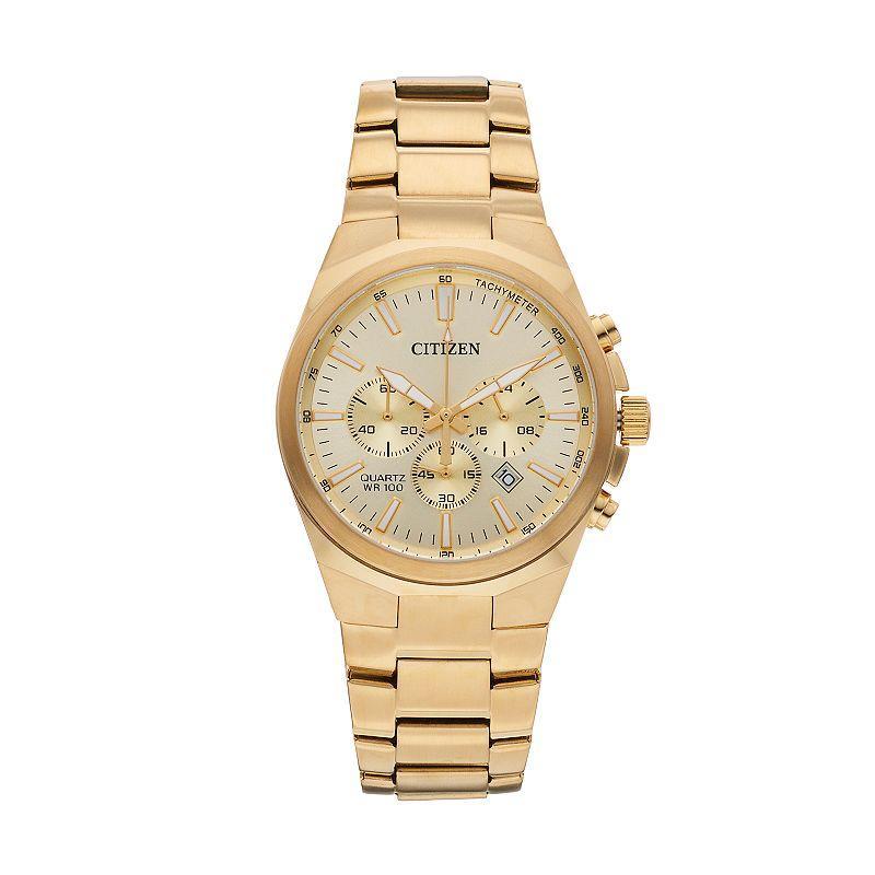 Citizen Mens Stainless Steel Chronograph Watch - AN8172-53P Gold Tone Product Image