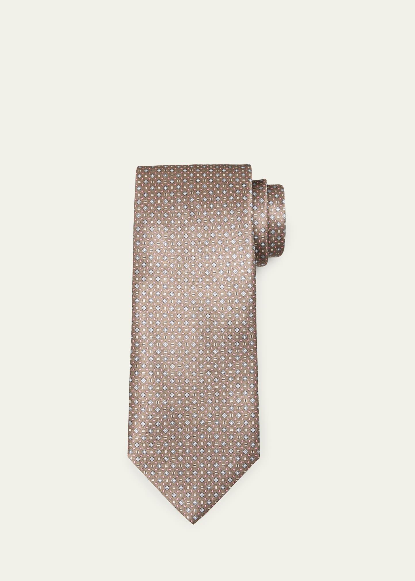 Mens Silk Micro-Medallion Tie Product Image