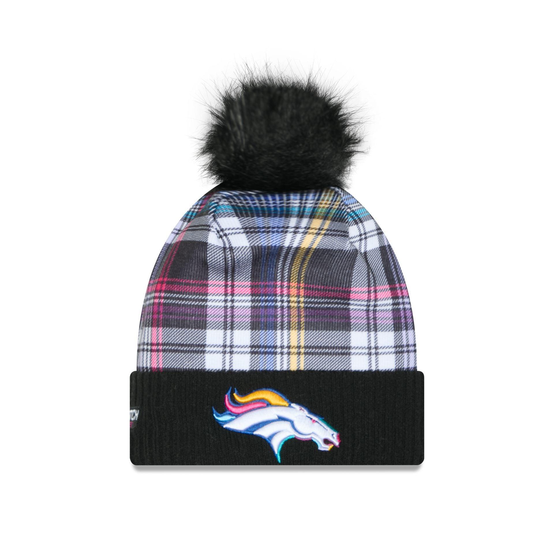 Denver Broncos 2024 Crucial Catch Women's Pom Knit Hat Female Product Image