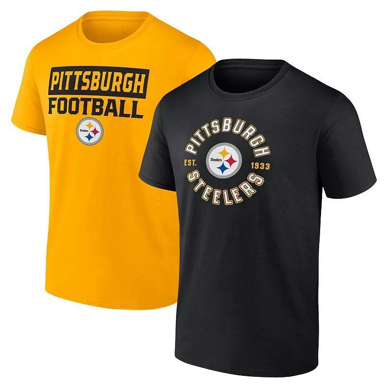 Mens Fanatics Branded Pittsburgh Steelers Serve T-Shirt Combo Pack Product Image