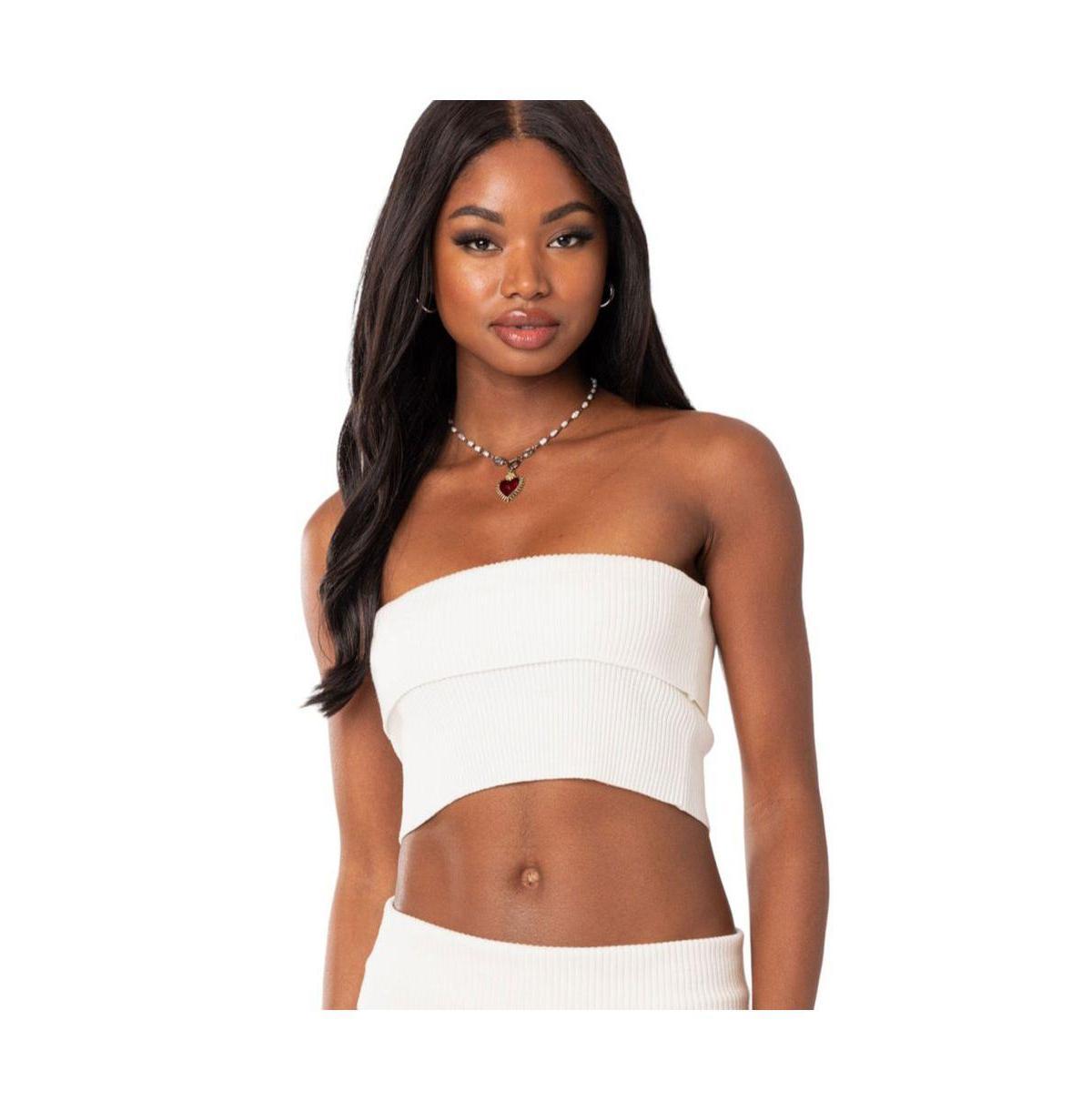 Womens Desiree Fold Over Knit Tube Top product image