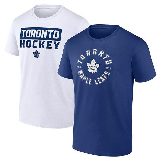 Fanatics Mens Toronto Maple Leafs Serve Combo Pack T-Shirt - Blue Product Image