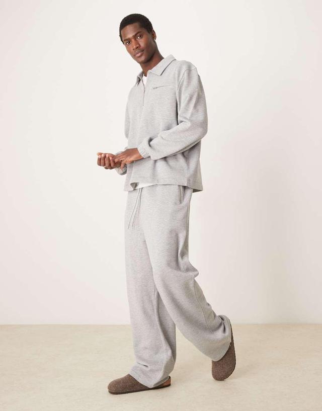 ASOS DESIGN wide leg sweatpants in heather gray Product Image