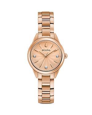 Bulova Womens Diamond Accent Gold-Tone Watch - 97P150 Gold Tone Product Image