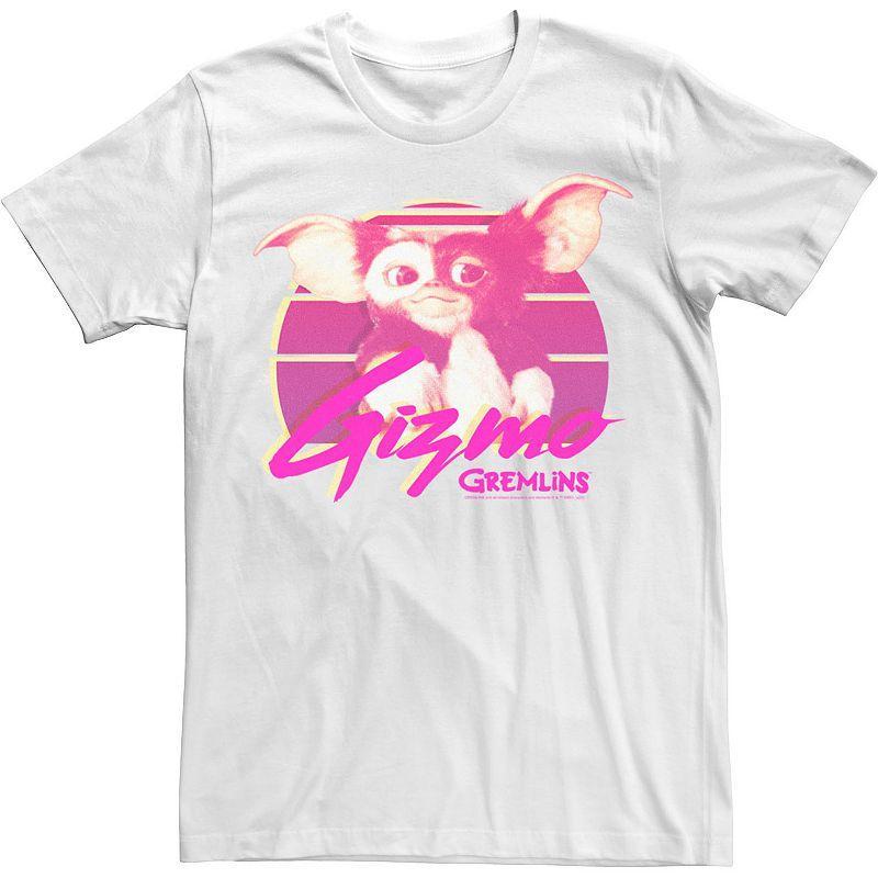 Mens Gremlins Gizmo Retro Portrait Tee White Product Image