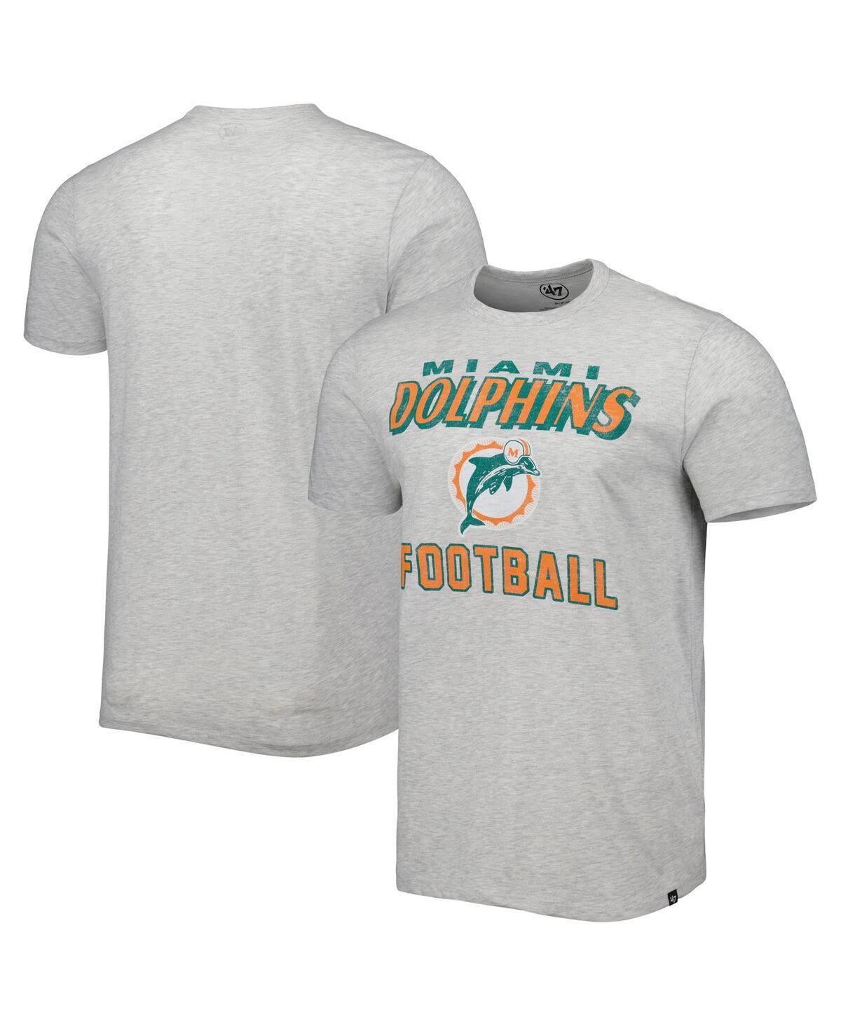 Mens 47 Heathered Gray Miami Dolphins Dozer Franklin Lightweight T-Shirt Product Image