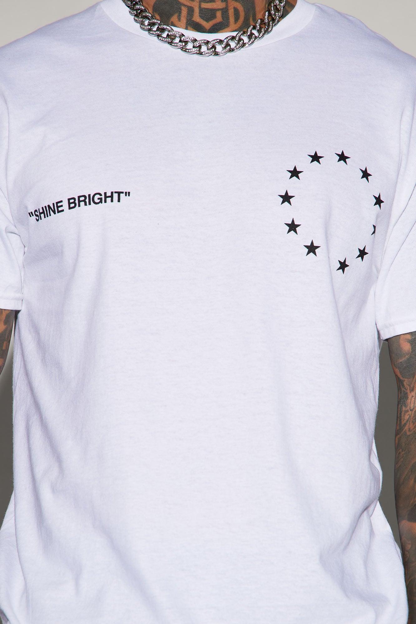 Filling Vacancy Like The Brightest Star Short Sleeve Tee - White Product Image