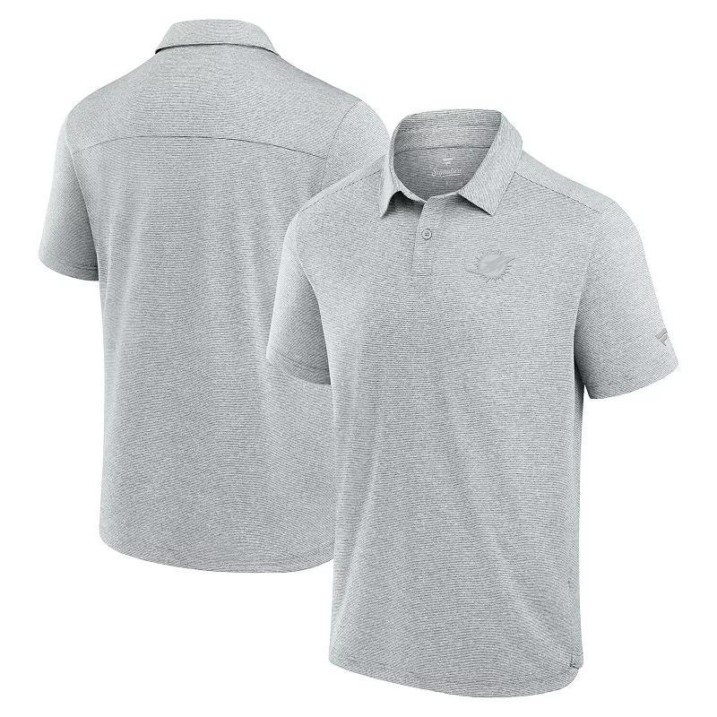 Mens Fanatics Signature Gray Miami Dolphins Front Office Tech Polo Shirt Product Image