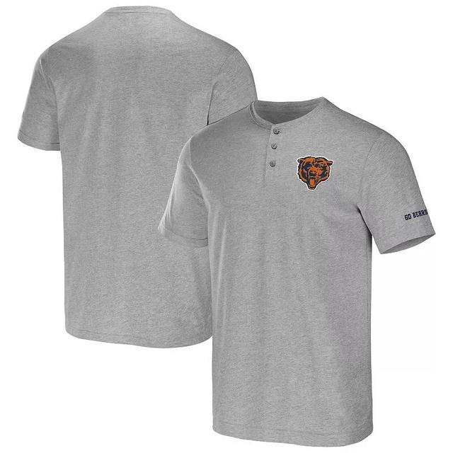 Mens NFL x Darius Rucker Collection by Fanatics Heather Gray Chicago Bears Henley T-Shirt Product Image