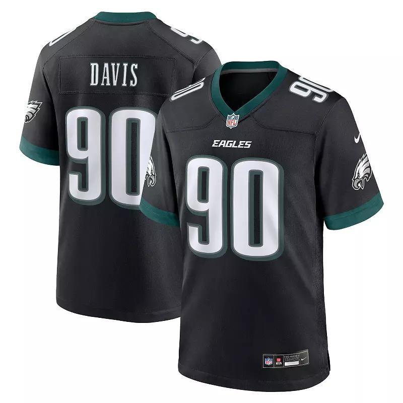 Nike Mens Dallas Goedert Philadelphia Eagles Alternate Game Jersey - Black Product Image