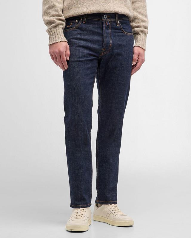 Mens Bard Slim Stretch Dark-Wash Jeans Product Image