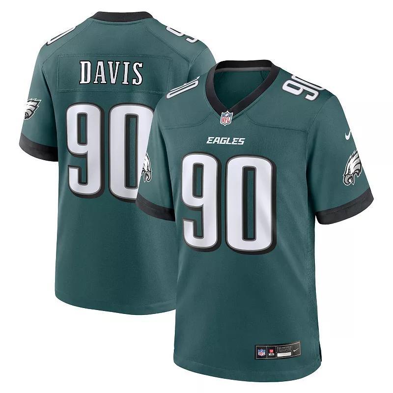 Nike Jordan Mens Davis Midnight Philadelphia Eagles Alternate Game Jersey - Green Product Image