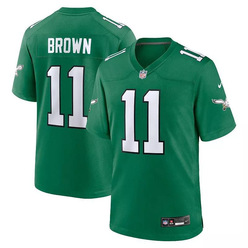 Mens Nike A.J. Brown Kelly Philadelphia Eagles Alternate Game Player Jersey Product Image