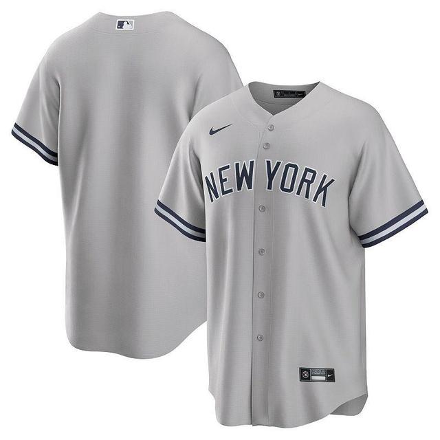 Mens Nike Gray New York Yankees Road Replica Team Jersey Product Image