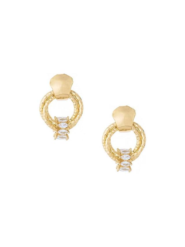 Ettika Mini Barrel Crystal Earrings Product Image