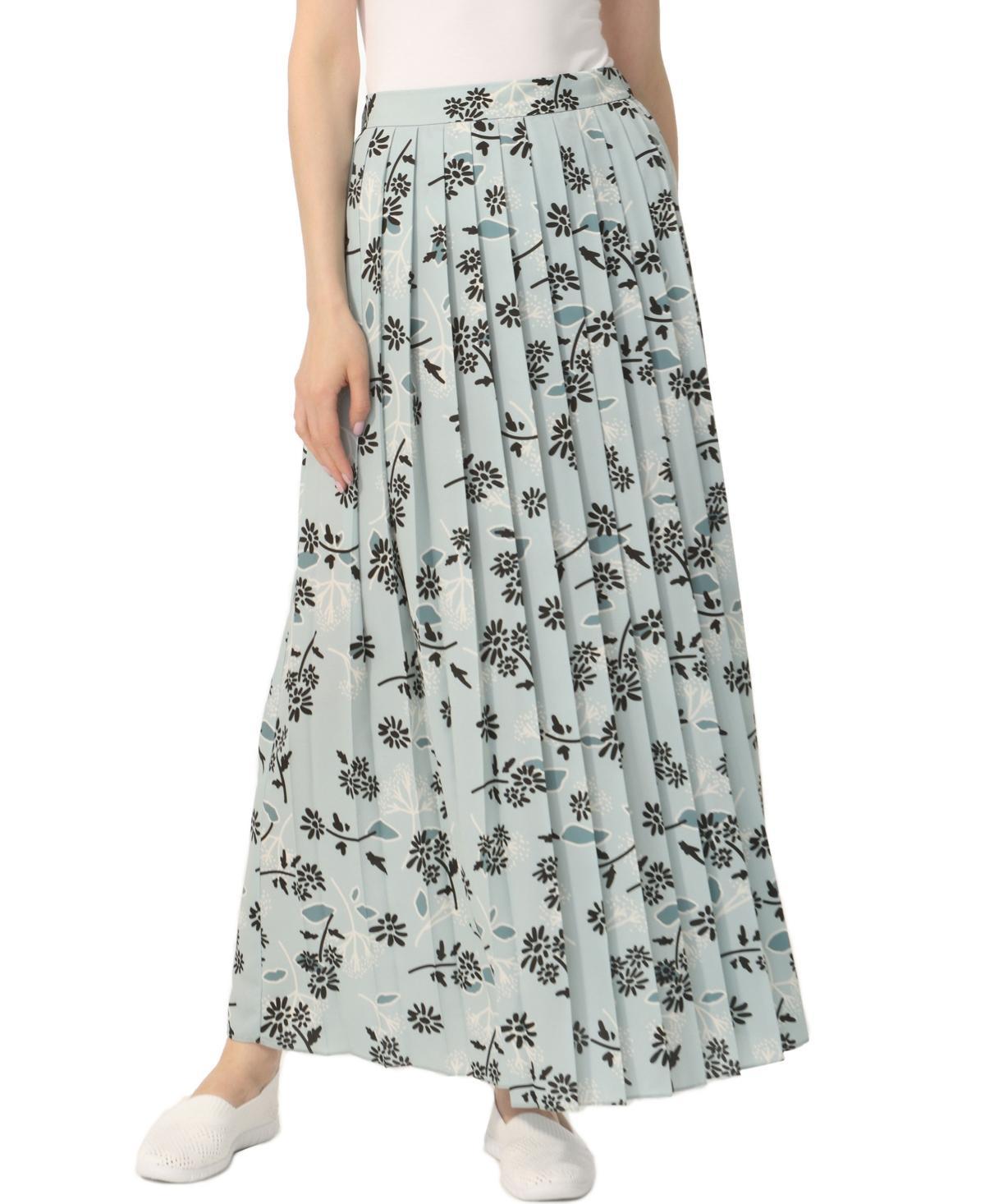 kimi + kai Womens Print Box Pleat Maxi Skirt Product Image