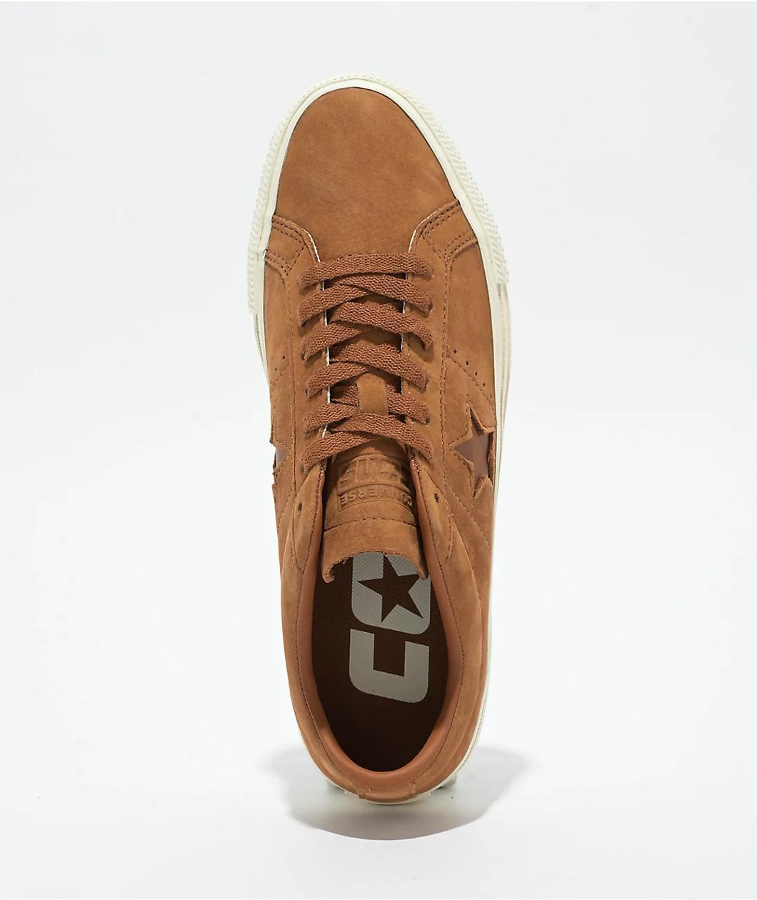 Converse One Star Pro Nubuck Warm Tan & Egret Skate Shoes Product Image