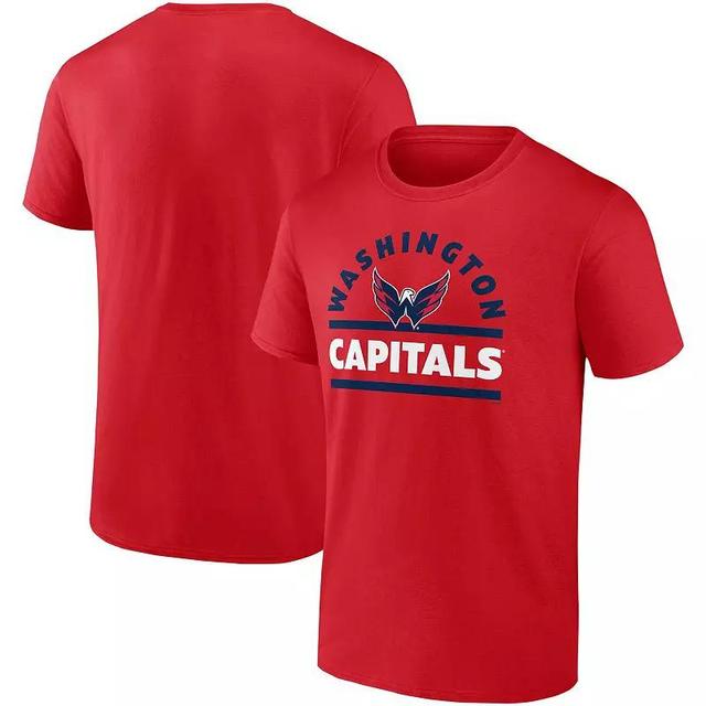 Mens Fanatics Red Washington Capitals Goaltender Combo T-shirt Product Image