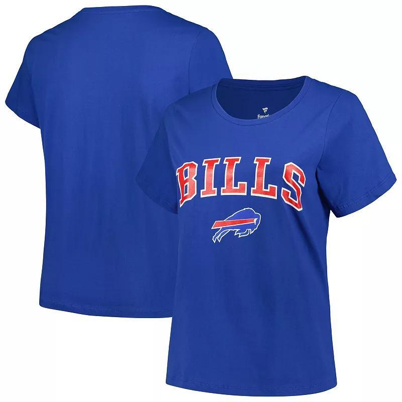 Womens Fanatics Branded Royal Buffalo Bills Arch Over Logo Plus Size T-Shirt Product Image