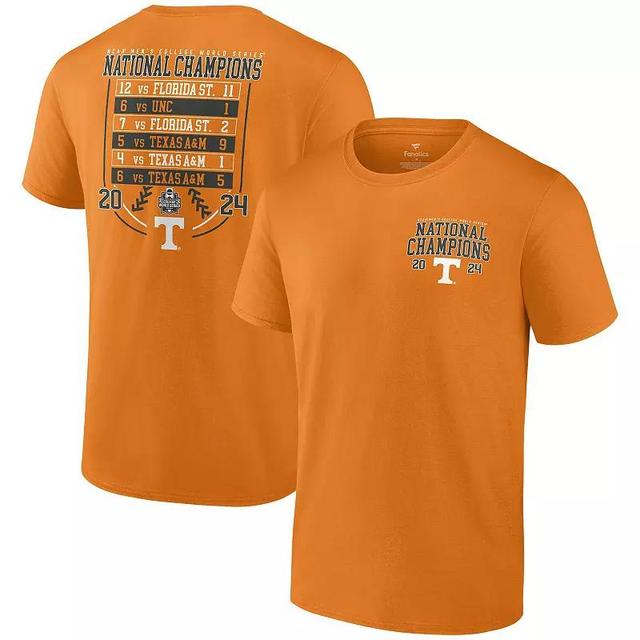 Mens Fanatics Tennessee Tennessee Volunteers 2024 NCAA Mens Baseball College World Series Champions Schedule T-Shirt Product Image