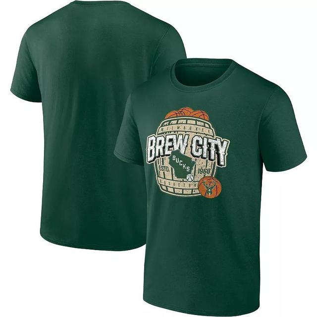 Mens Fanatics Hunter Green Milwaukee Bucks Brew City Hometown Collection T-shirt Product Image