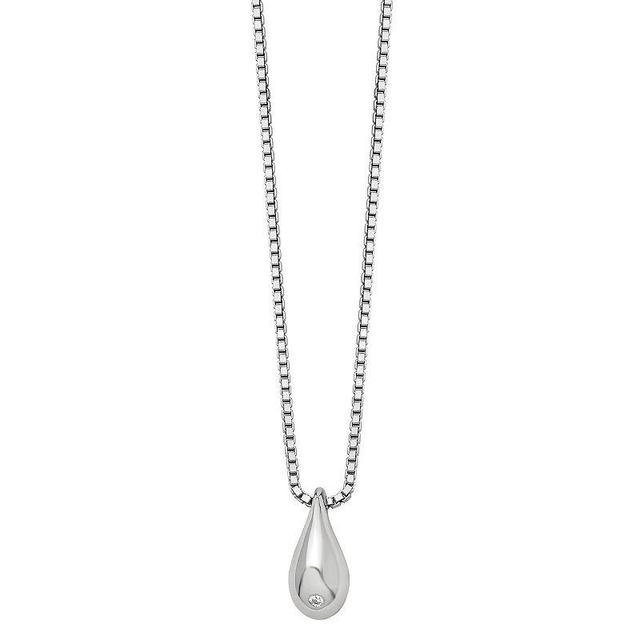 White Ice Sterling Silver Diamond Accent Teardrop Necklace, Womens Product Image