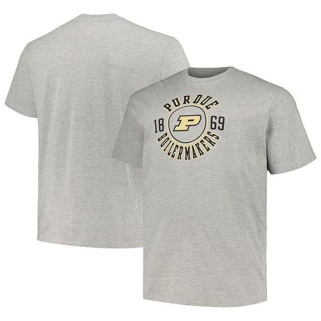 Mens Champion Heather Gray Purdue Boilermakers Big & Tall Circle Logo T-Shirt Product Image