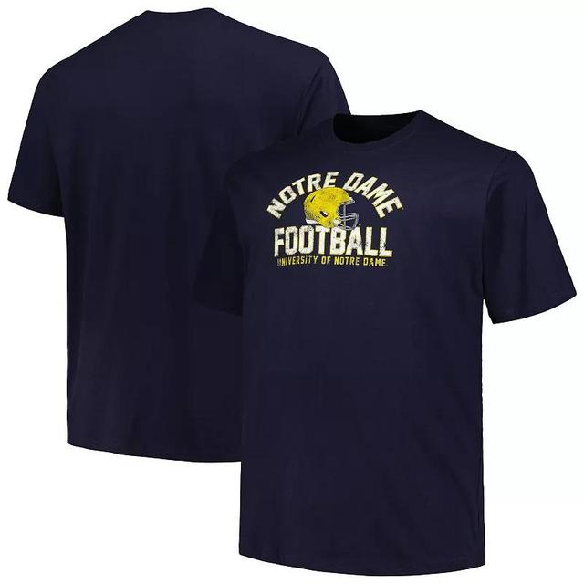 Mens Champion Notre Dame Fighting Irish Big & Tall Football Helmet T-Shirt Blue Product Image