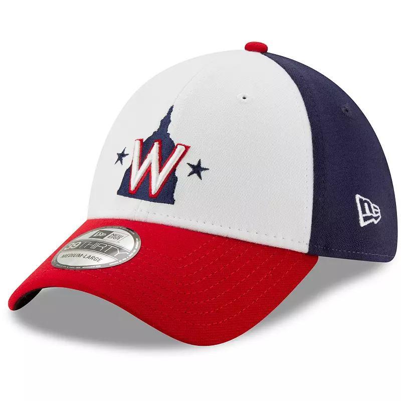 Mens New Era /Red Washington Nationals Alternate 2 Team Classic 39THIRTY Flex Hat Product Image