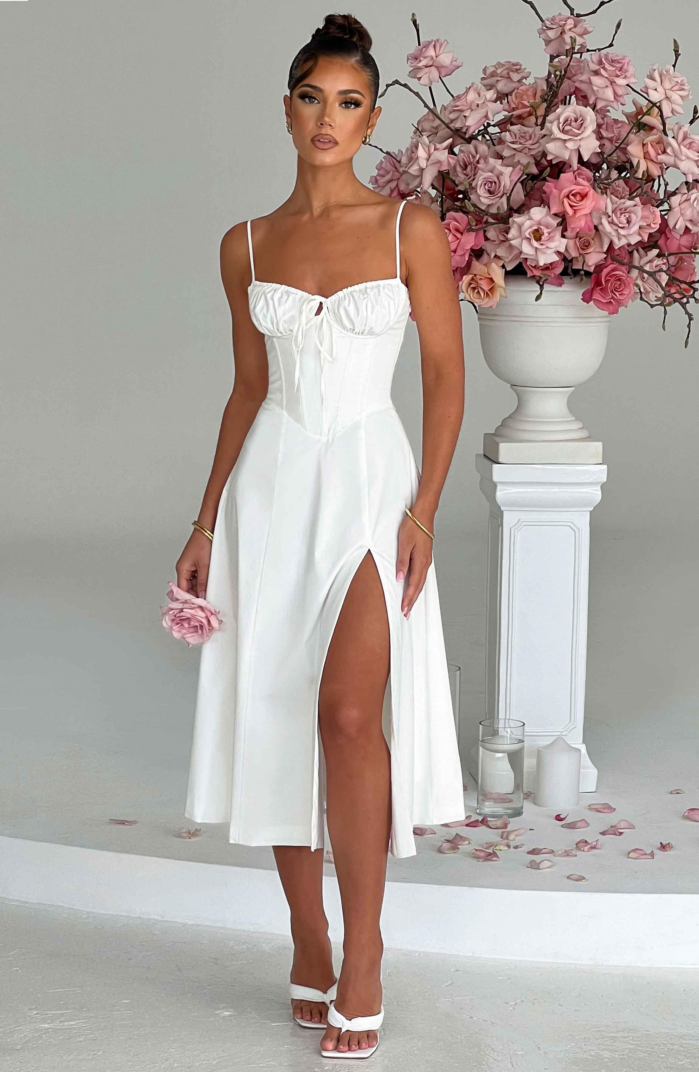 Deanna Midi Dress - Ivory Product Image