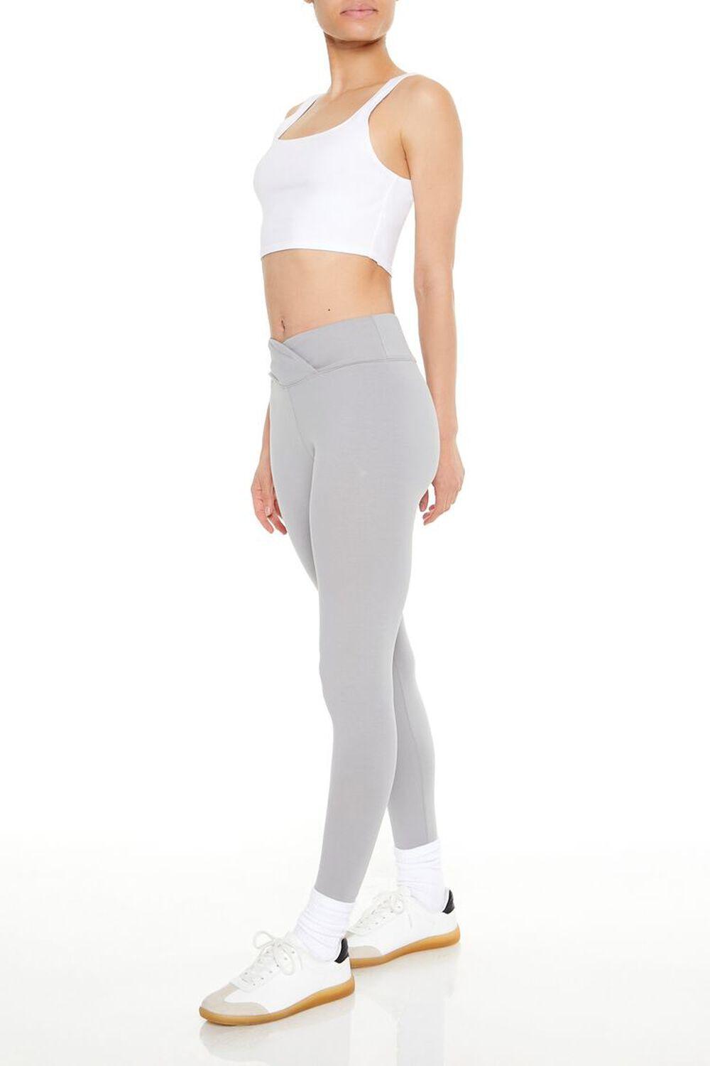 Crossover Cotton-Blend Leggings | Forever 21 Product Image