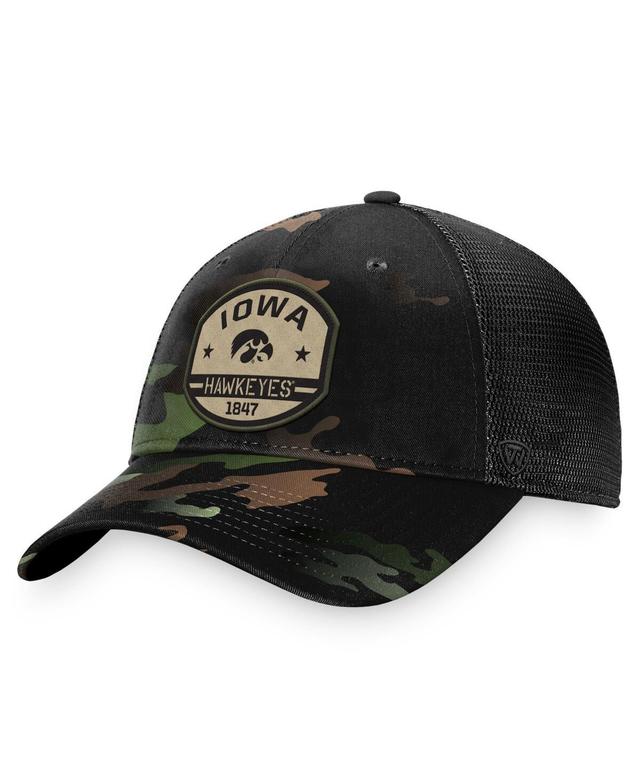 Mens Top of the World Black Iowa Hawkeyes Oht Delegate Trucker Adjustable Hat Product Image