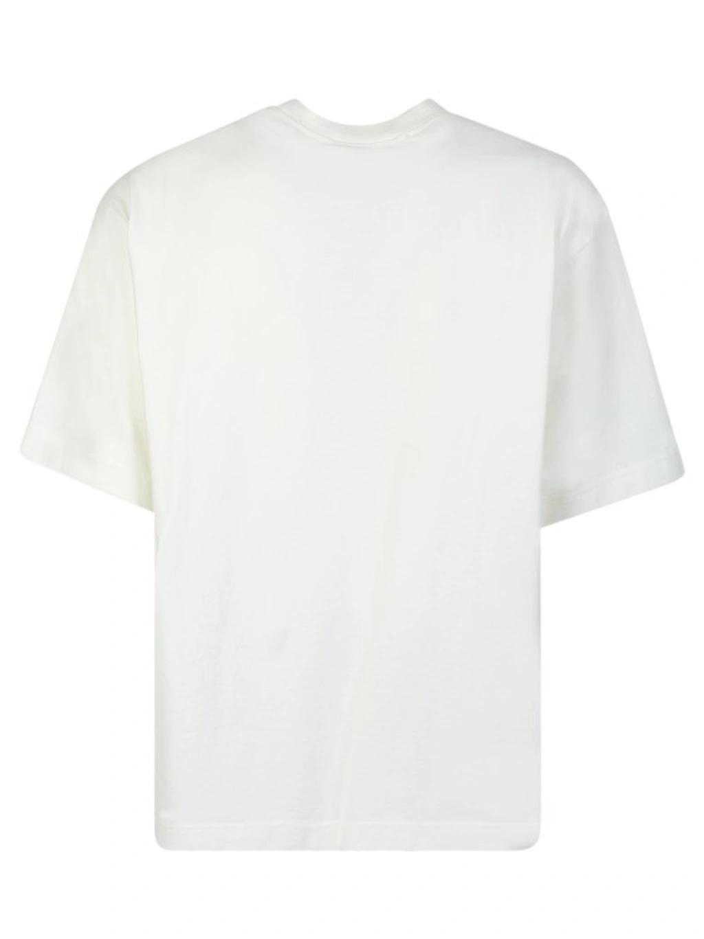 White Printed Long Sleeve T-shirt Product Image