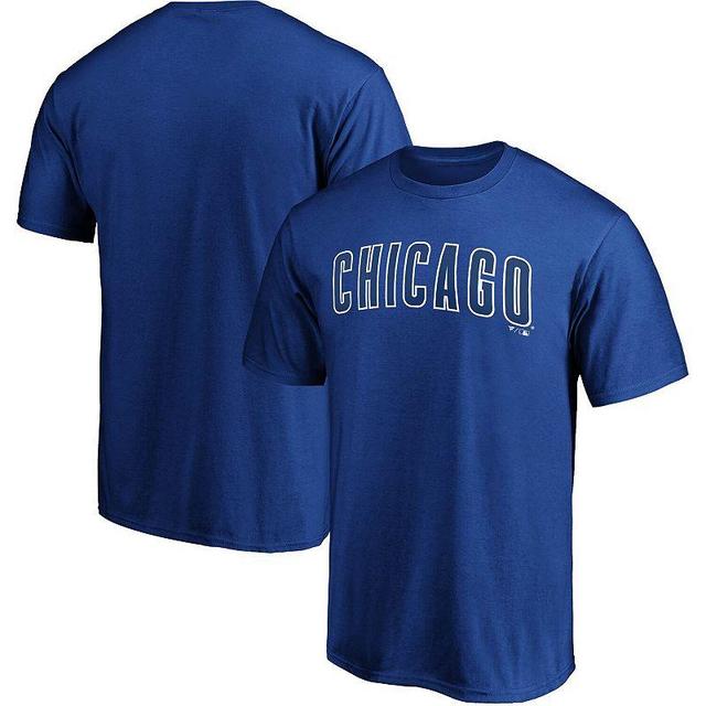 Mens Fanatics Branded Royal Chicago Cubs Official Wordmark T-Shirt Product Image