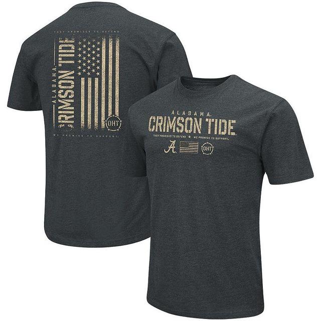 Mens Colosseum Heathered Black Alabama Crimson Tide OHT Military Appreciation Flag 2.0 T-Shirt Product Image