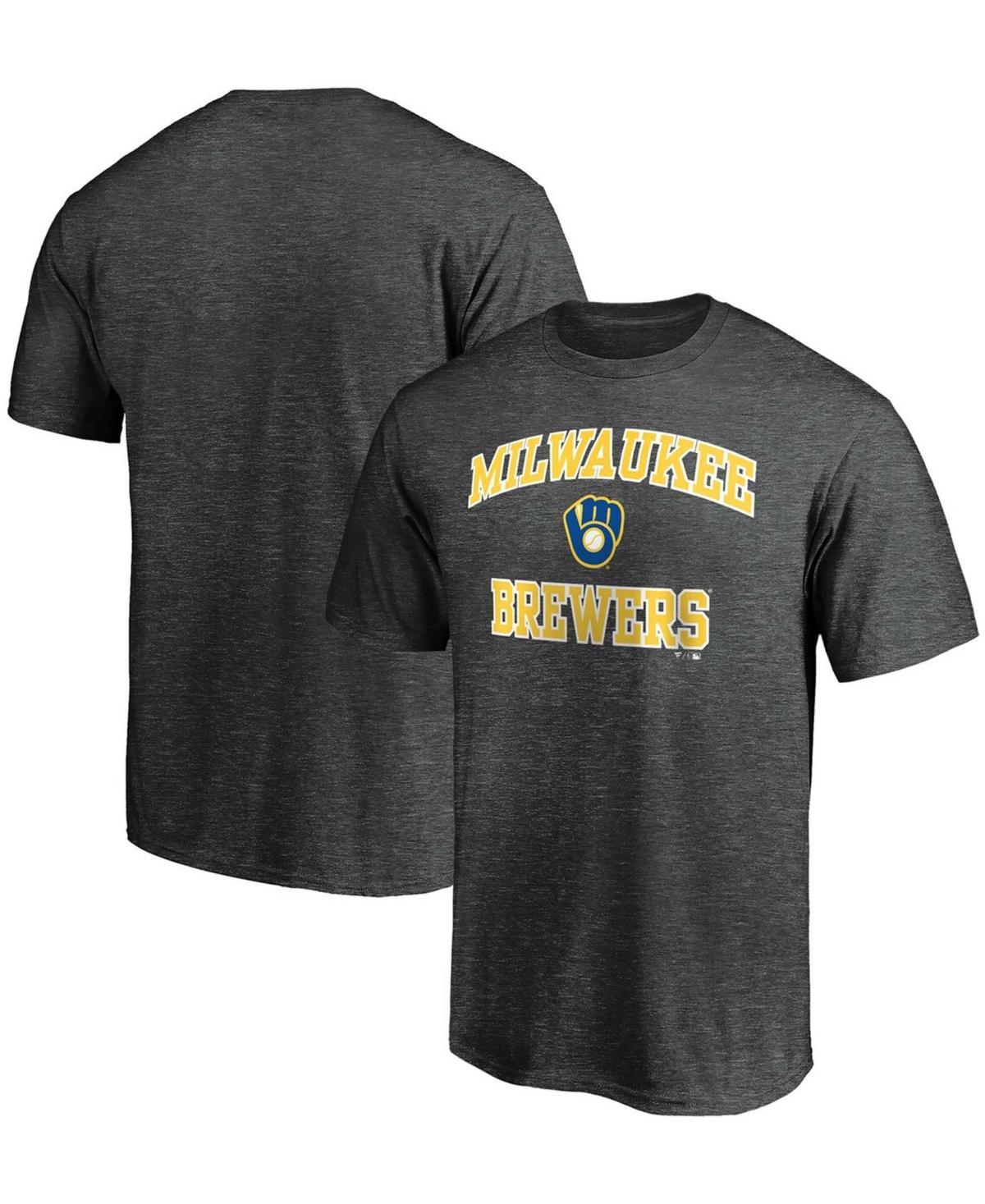 Mens Charcoal Milwaukee Brewers Heart Soul T-shirt Product Image