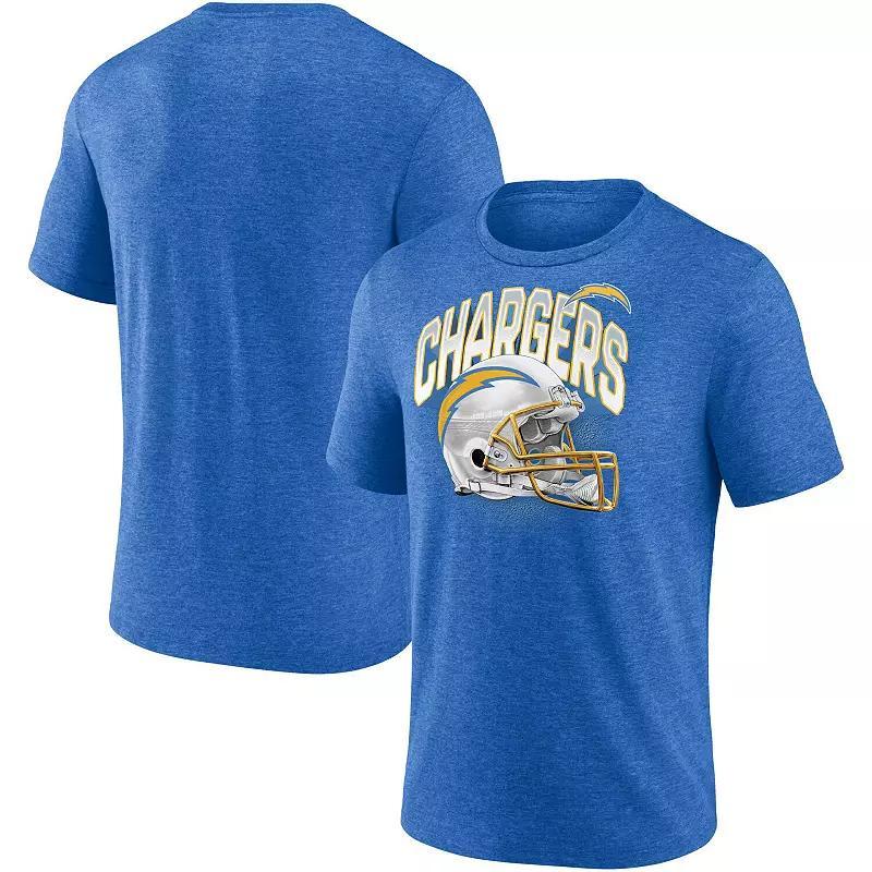 Mens Fanatics Branded Heathered Royal Los Angeles Chargers End Around Tri-Blend T-Shirt Product Image