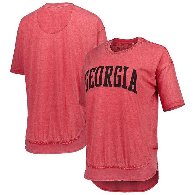 Womens Pressbox Georgia Bulldogs Arch Poncho T-Shirt Product Image