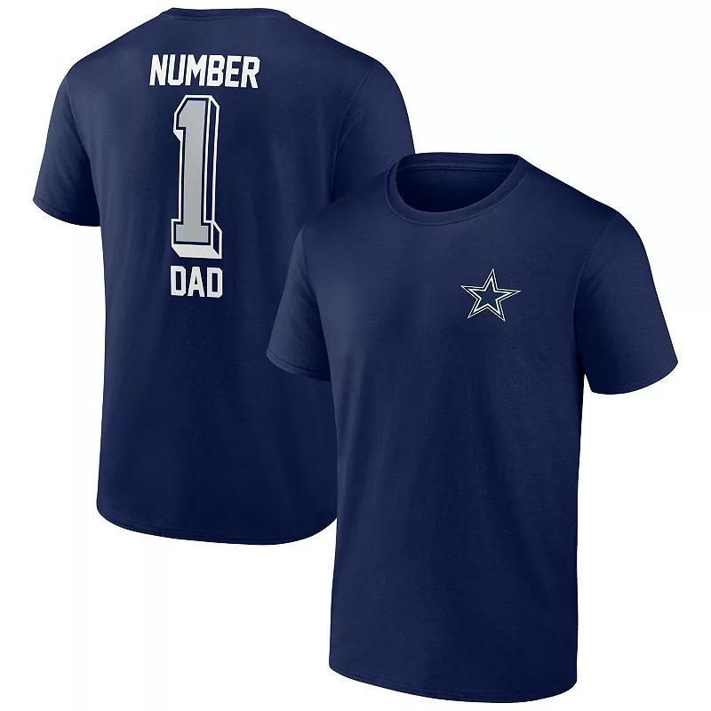 Mens Fanatics Branded Dallas Cowboys Number One Dad T-Shirt Blue Product Image