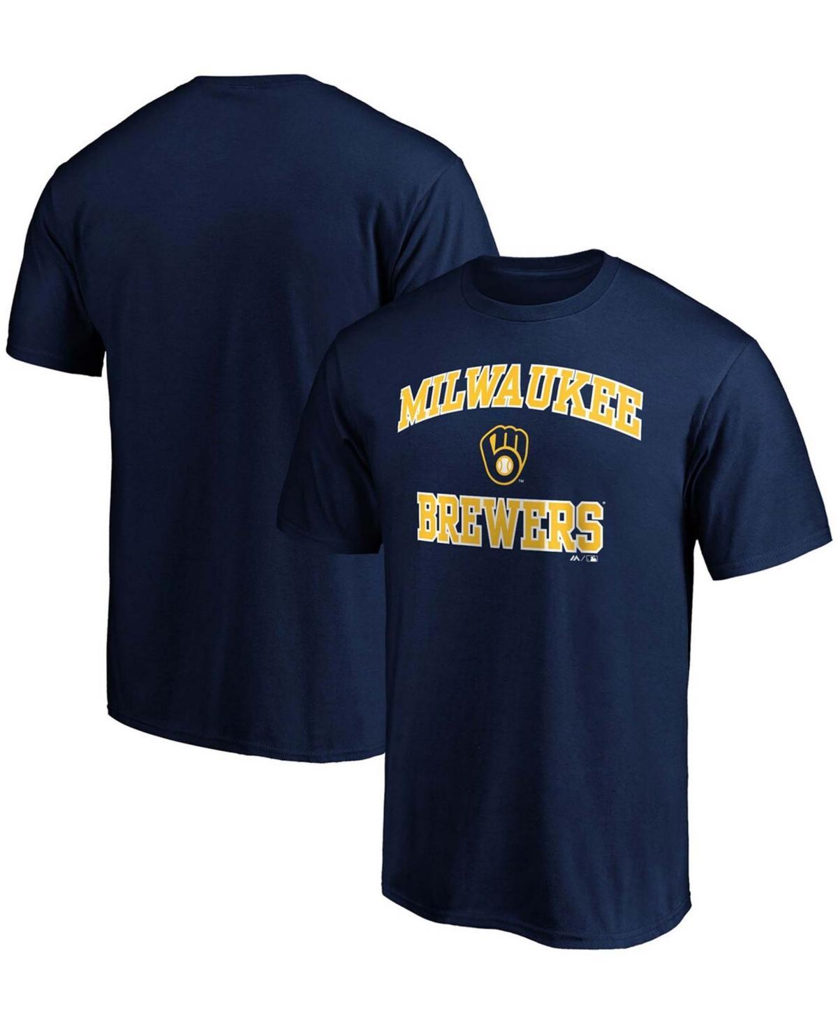 Mens Fanatics Navy Milwaukee Brewers Heart and Soul T-shirt Product Image