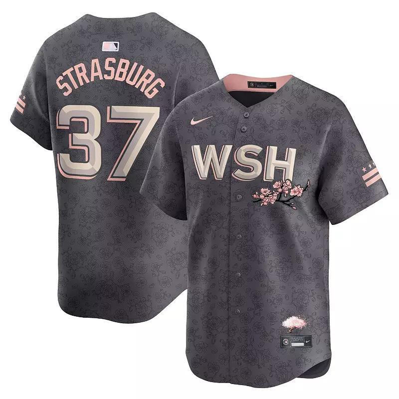 Mens Nike Stephen Strasburg Charcoal Washington Nationals City Connect Limited Player Jersey Product Image