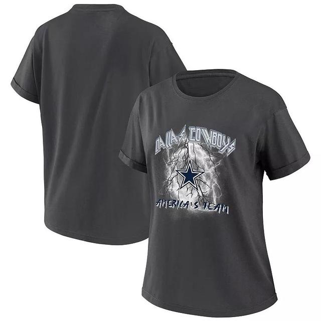 Womens Wear by Erin Andrews Charcoal Dallas Cowboys Boyfriend T-shirt Product Image