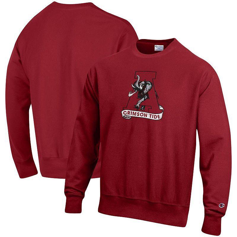 Mens Champion Crimson Alabama Crimson Tide Vault Logo Reverse Weave Pullover Sweatshirt Red Product Image