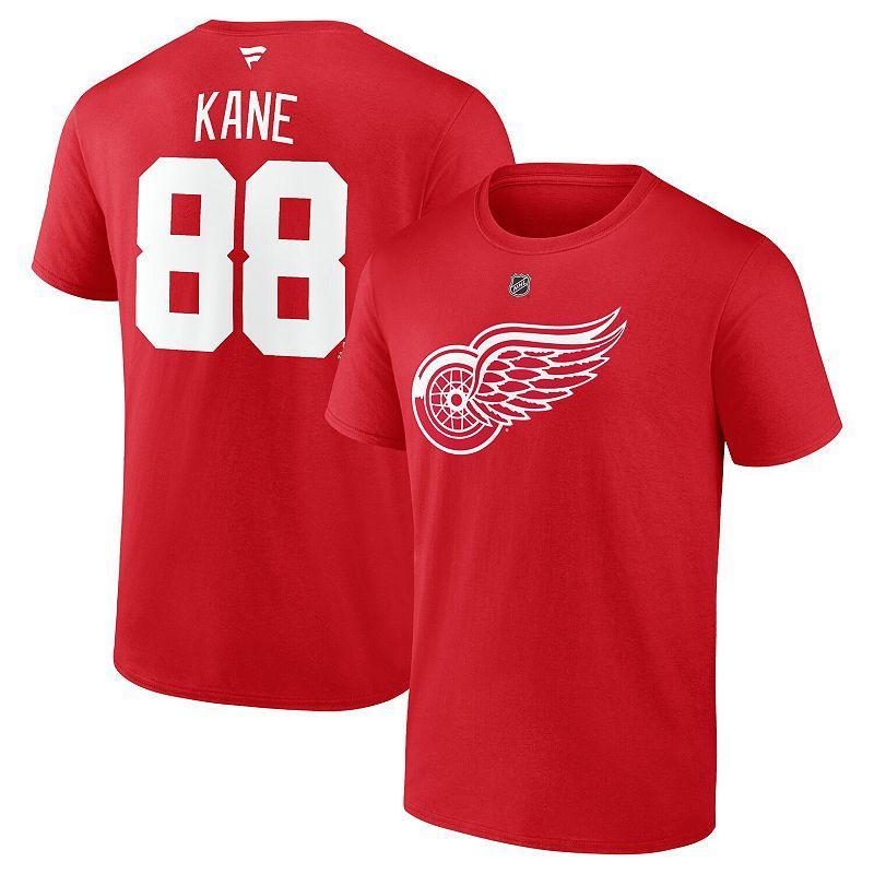 Mens Fanatics Branded Patrick Kane Detroit Wings Authentic Stack Name & Number T-Shirt Product Image